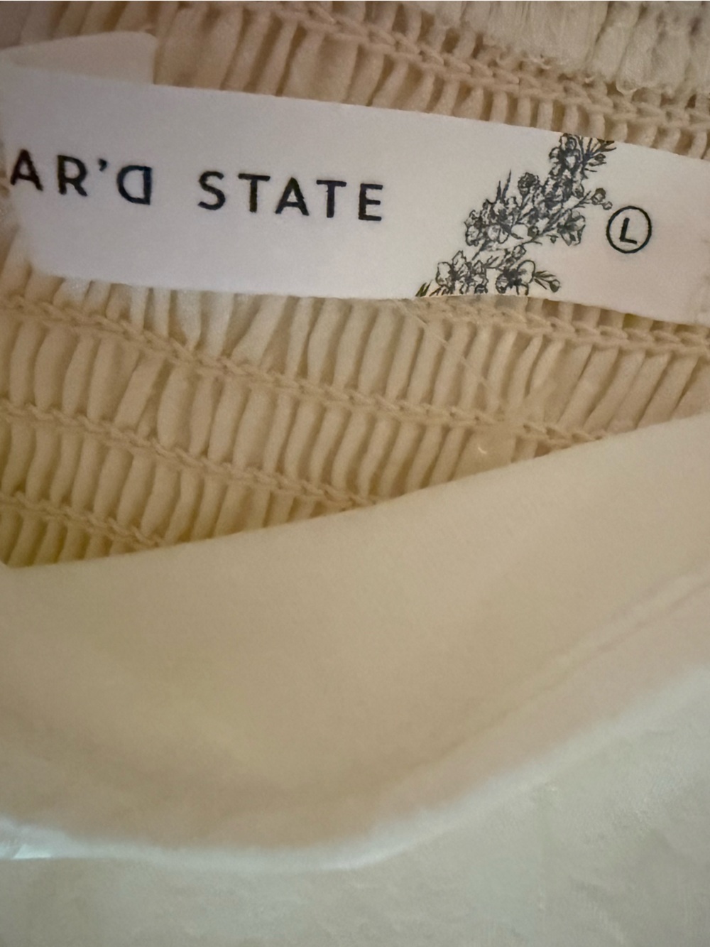 Altar’d State Ivory Floral Jacquard Embossed Mini Dress - Picture 4 of 4